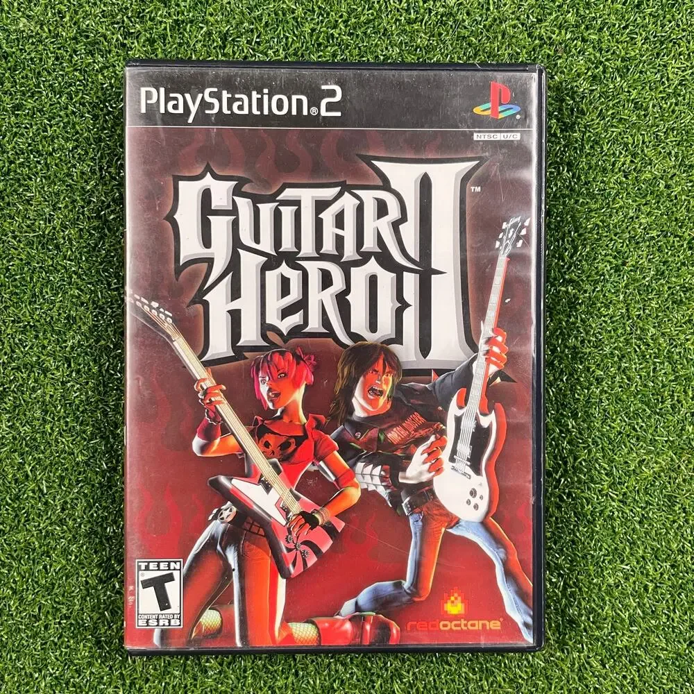 Lot of 2 Sony PlayStation 2 Guitar Hero Encore: Rocks the 80s & Guitar Hero II